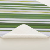Sommer Daisy Weiß und Grün Streifen Sherpadecke (3/4)