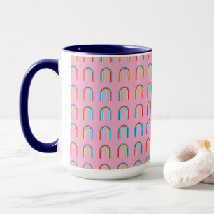 Sommer Damen Elegant Boho Regenbogen Tasse