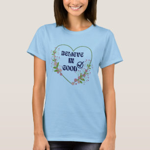 Sommer Damen Florales Herz Zitat B I G Kleidung T-Shirt