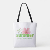 Sommer Dankbarkeit Seligen Rosa Blume Wasserfarbe Tasche (Rückseite)