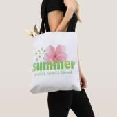 Sommer Dankbarkeit Seligen Rosa Blume Wasserfarbe Tasche (Von Nahem)