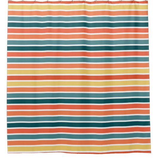 Sommer der 77 Streifen Duschvorhang (Vorderseite)