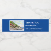 Sommer der Haushaltserwärmung in Runswick Bay Coas Wasserflaschenetikett (Einzelnes Label)