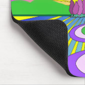 Sommer der Liebe Farbenfrohe psychedelische 60er 7 Mousepad (Ecke)