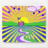 Sommer der Liebe Farbenfrohe psychedelische 60er 7 Mousepad (Vorne)