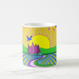 Sommer der Liebe Groovy Psychedelic 60er 70er Kaffeetasse