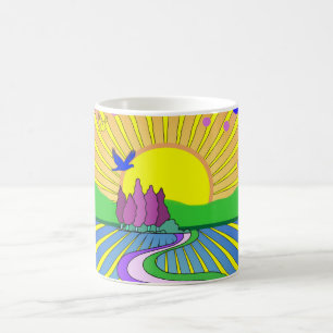 Sommer der Liebe Groovy Psychedelic 60er 70er Kaffeetasse