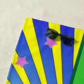 Sommer der Liebe Psychedelischer Sonnenausbruch Be Strandtuch (Beispiel)