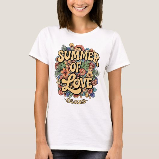 Sommer der Liebe Reloaded Floral T-Shirt (Vorderseite)