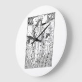 Sommer der Mutter Natur Große Wanduhr (Winkel)
