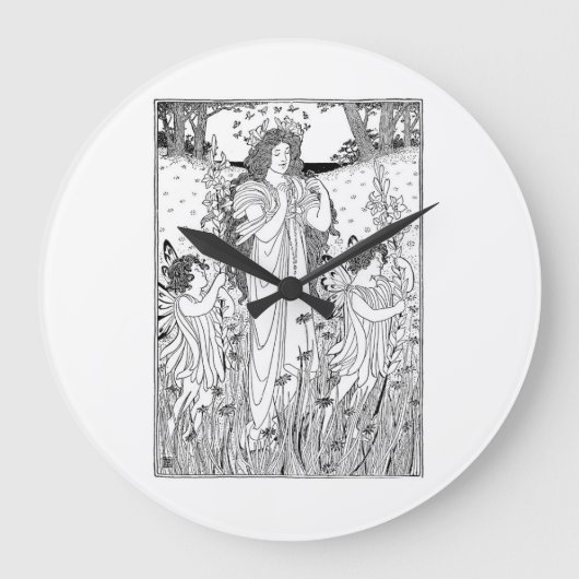 Sommer der Mutter Natur Große Wanduhr (Vorderseite)