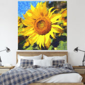 Sommer der Sonnenblumen Kunststil Leinwanddruck (Insitu (Schlafzimmer))