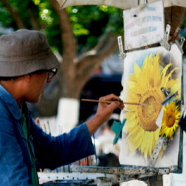 Sommer der Sonnenblumen Kunststil Leinwanddruck