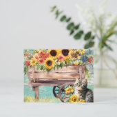 Sommer der Sonnenblumen von Kitty, Postkarte (Stehend Vorderseite)
