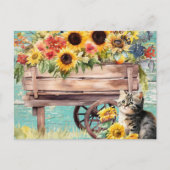 Sommer der Sonnenblumen von Kitty, Postkarte (Vorderseite)