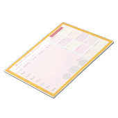 Sommer der wöchentlichen Mahlzeiten Notizblock (angewinkelt)