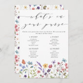 Sommer des Blumenfrühlings Was ist in deinem Purse Einladung (Vorne/Hinten)