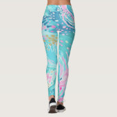 Sommer des Karibischen Korallenriffs "Tropical Pas Leggings (Rückseite)