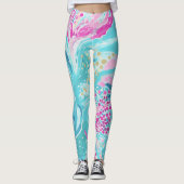 Sommer des Karibischen Korallenriffs "Tropical Pas Leggings (Vorderseite)