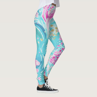 Sommer des Karibischen Korallenriffs "Tropical Pas Leggings