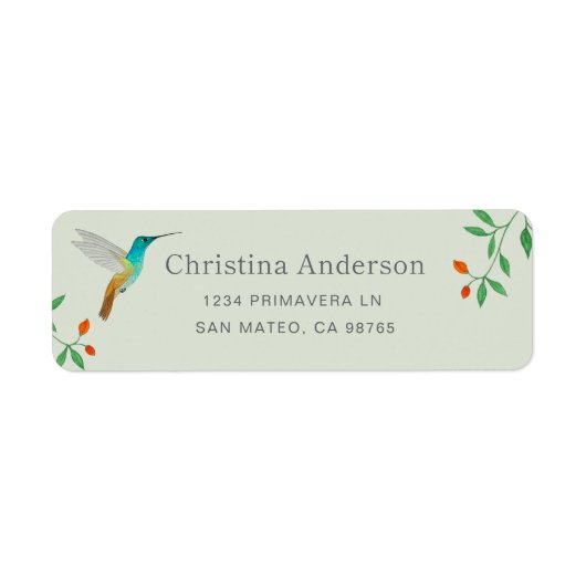 Sommer des Kolibris Adresse (Vorne)