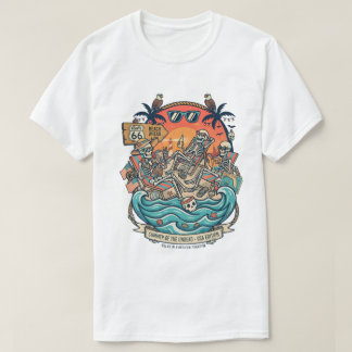Sommer des untoten Skelett-Strand T-Shirts | Lusti