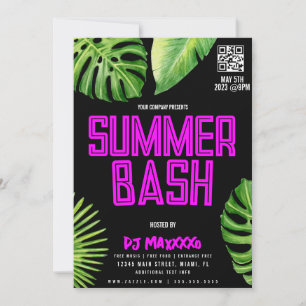 Sommer-DJ-Event-Strandparty-Bar-Club-Flyer Einladung