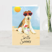 Sommer-Draht-Foxterrier Karte (Vorderseite)
