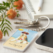 Sommer-Draht-Foxterrier Schlüsselanhänger (Vorderseite rechts)