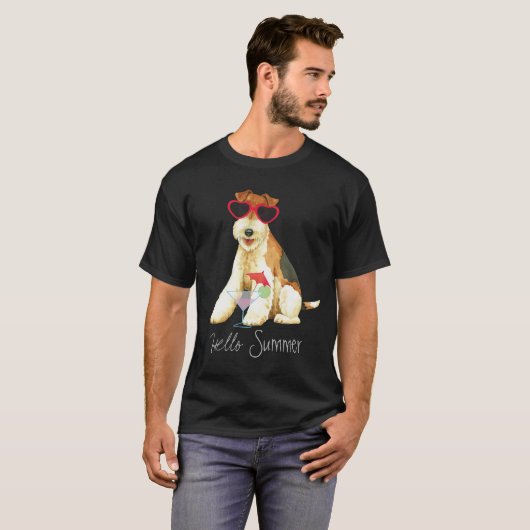 Sommer-Draht-Foxterrier T-Shirt (Vorne ganz)