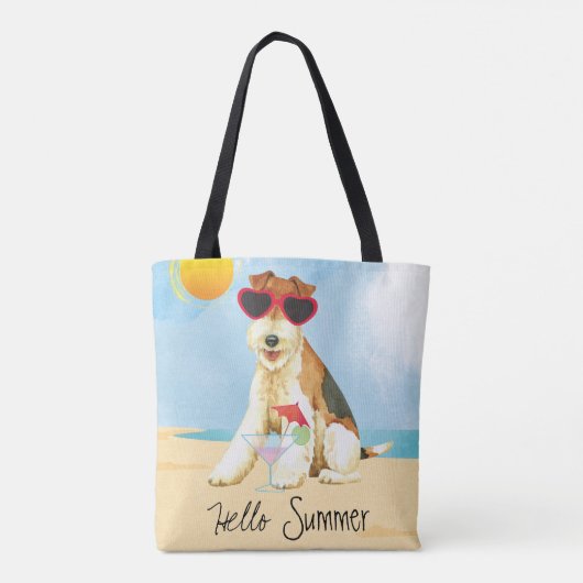 Sommer-Draht-Foxterrier Tasche (Rückseite)