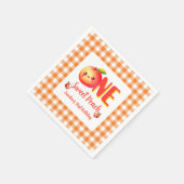 Sommer Ein Süßer Pfirsich Geburtstag Serviette (Ecke)