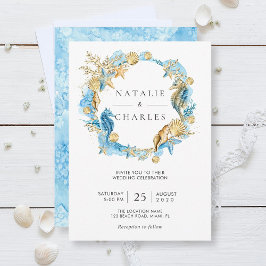 Sommer-Einladung zum Hochzeitsfeiern auf See und a Einladung