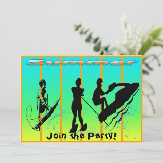 Sommer - Einladung zum Wassersport (Stehend Vorderseite)