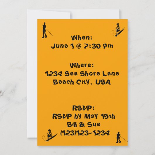 Sommer - Einladung zum Wassersport (Rückseite)