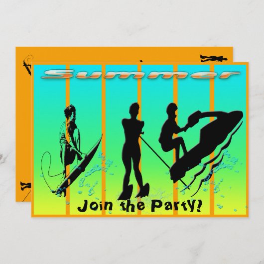 Sommer - Einladung zum Wassersport (Vorne/Hinten)