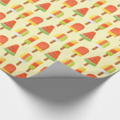 Sommer-Eis-Lutscher-Muster Geschenkpapier (Ecke)