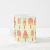 Sommer-Eis-Lutscher-Muster Mattglastasse (Vorderseite Links)