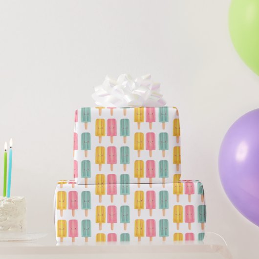 Sommer-Eis-Sticks Geschenkpapier (Partygeschenke)