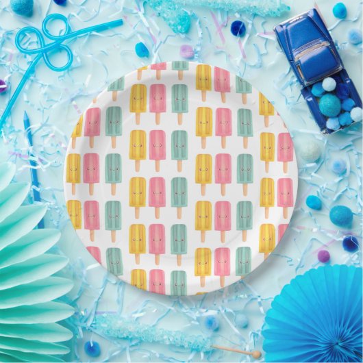 Sommer-Eis-Sticks Pappteller (Party)