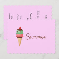 Sommer-Eiscreme-Ende des SchulParty