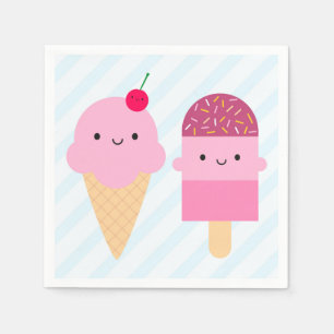 Sommer-Eiscreme-Leckereien Serviette