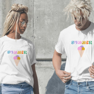 Sommer Eiscreme moderne Typografie T-Shirt
