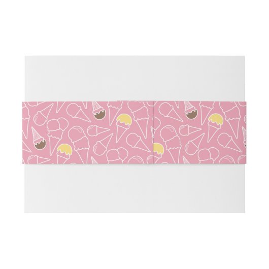 Sommer-Eiscreme-Muster Einladungsbanderole (Rückseitenbeispiel)