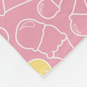 Sommer-Eiscreme-Muster Fleecedecke (Ecke)