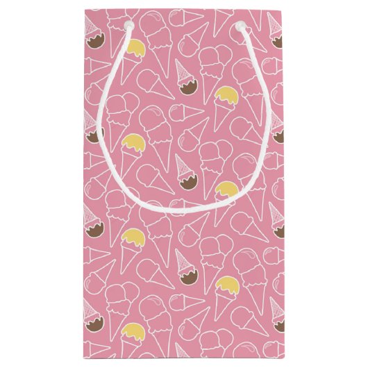 Sommer-Eiscreme-Muster Kleine Geschenktüte (Rückseite)