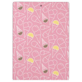 Sommer-Eiscreme-Muster Klemmbrett (Rückseite)