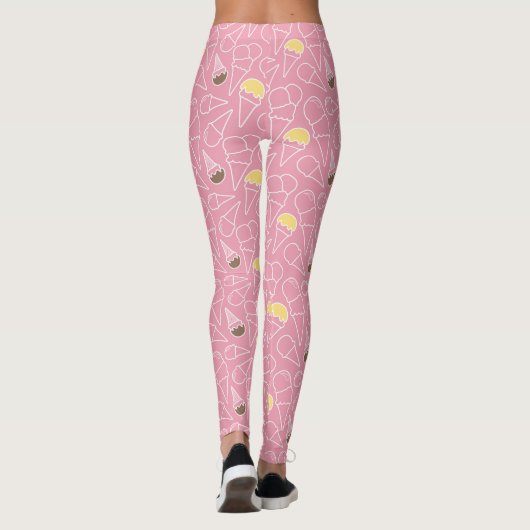 Sommer-Eiscreme-Muster Leggings (Rückseite)