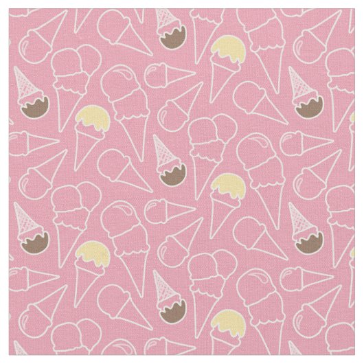 Sommer-Eiscreme-Muster Stoff (Nahaufnahme)