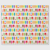 Sommer-Eiscremepopsicles-gefrorener Geschenkpapier (Flach)
